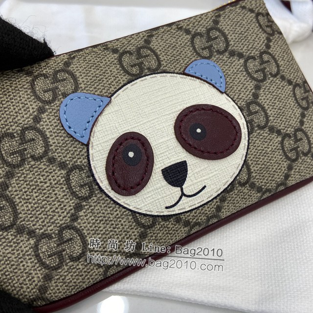 Gucci專櫃古馳最新款飾熊貓細節GG迷你錢包零錢包 jh2030型號：818768